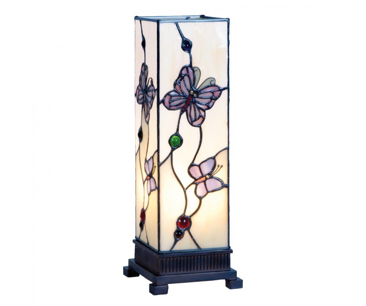 Stolní lampa Tiffany Butterfly Garden - 	12.5*35 cm 