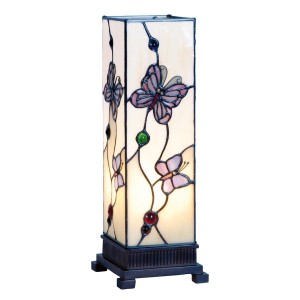 Stolní lampa Tiffany Butterfly Garden - 12.5*35 cm 