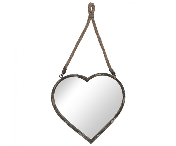 Závěsné zrcadlo srdce - 33*32 cm