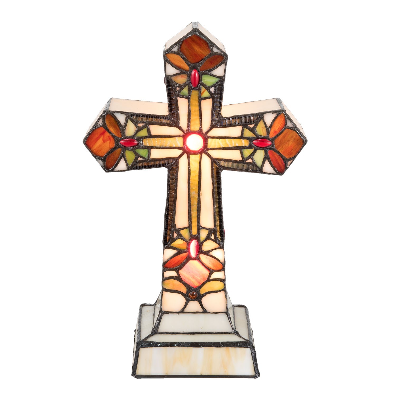 Stolní lampa Tiffany Kříž – 	22*34 cm 2x E14/ 7W