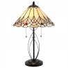 Stolní lampa Tiffany Peaceful - 40*60 cm 2x E27/60W Rozměr: šířka : 40cm, výška : 60cmMateriál: lepené sklo, polyresin Krásná stolní Tiffany lampa, která bude kouzelným a hřejivým doplňkem u Vás doma.  Vybírejte z celé řady stolních lamp Tiffany.