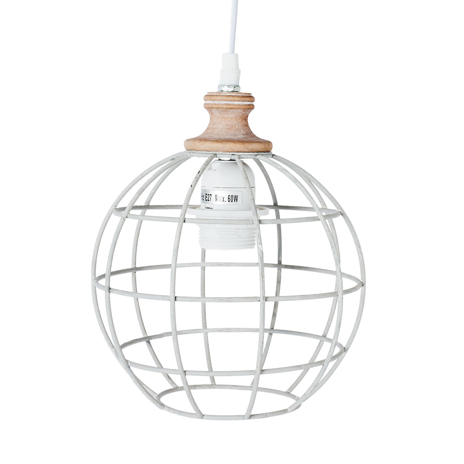 Stropní svítidlo koule s patinou - Ø 18*22 cm E27/60W