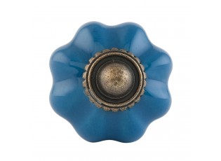 Keramická úchytka Candela modrá - Ø 3 cm