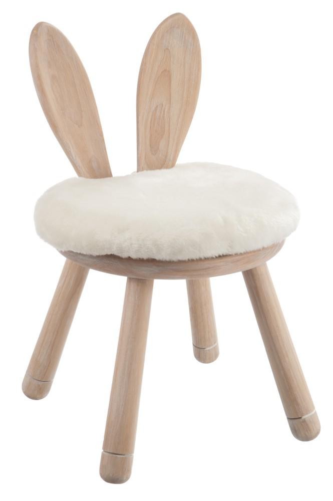 Dřevěná židlička pro děti Rabbit - 34*34*55 cm J-Line by Jolipa