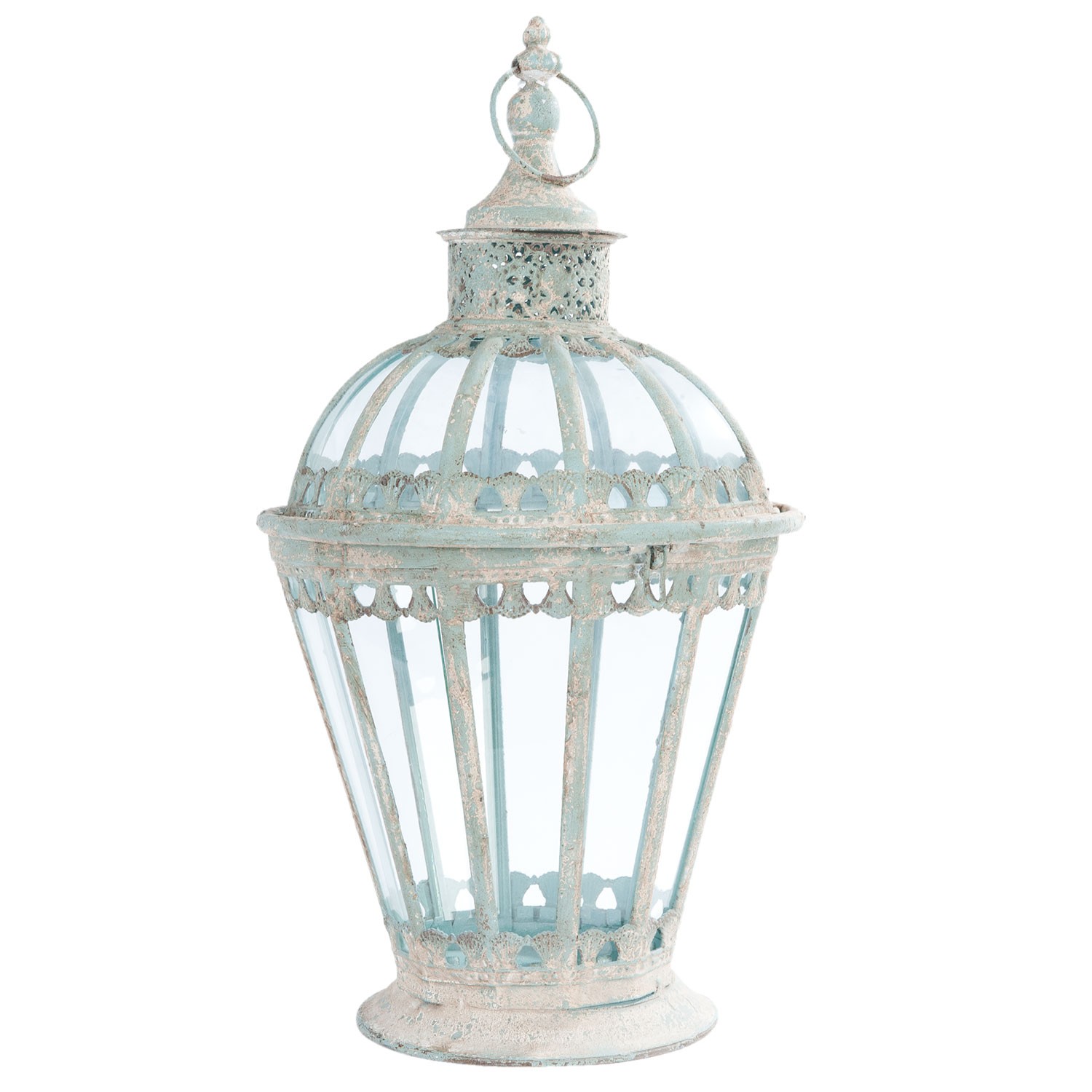 Kovová kulatá vintage lucerna - Ø 29*55 cm