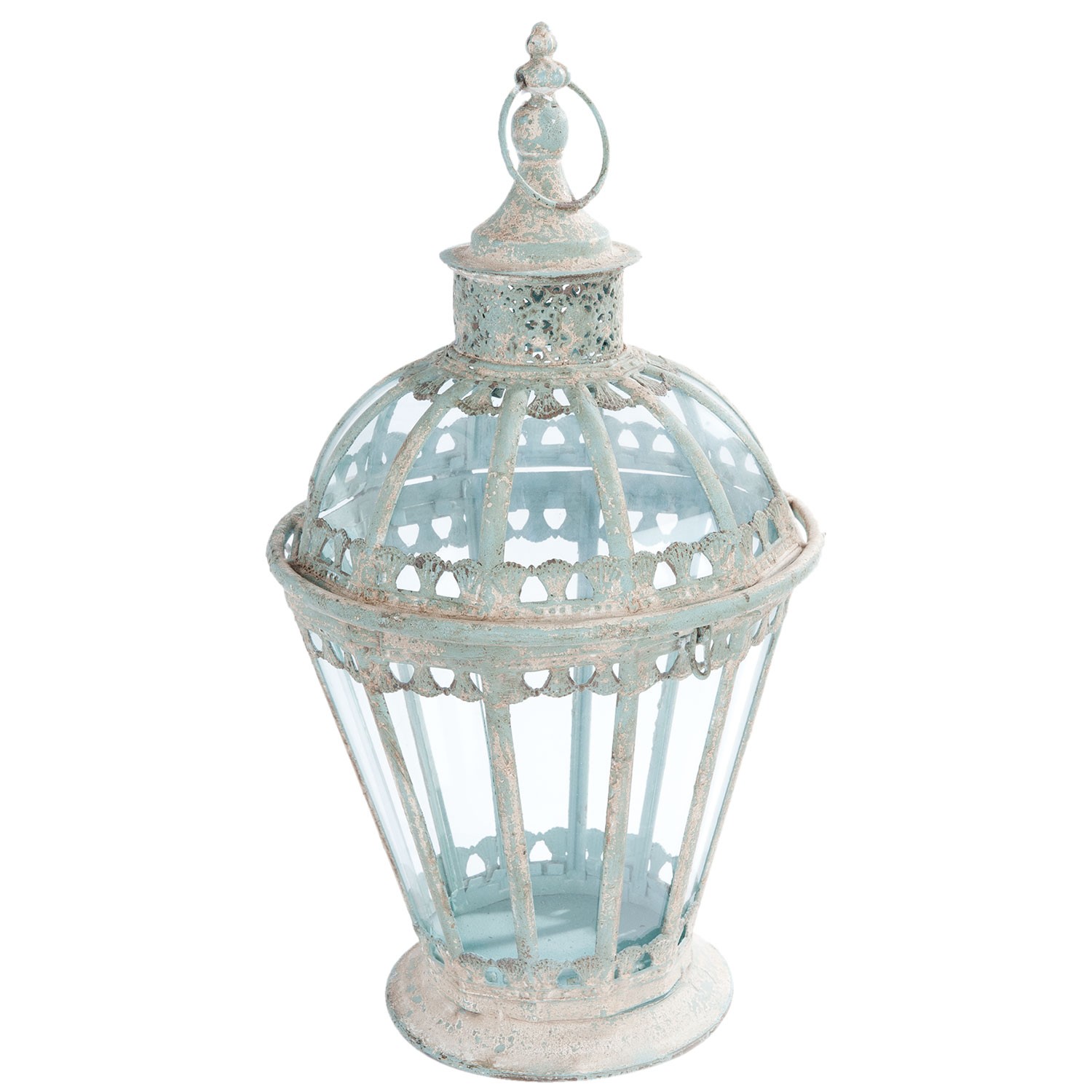 Kovová kulatá vintage lucerna - Ø 29*55 cm