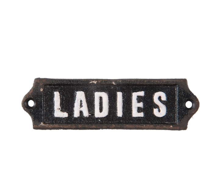 Kovová cedulka Ladies- 12*1*3 cm Clayre & Eef