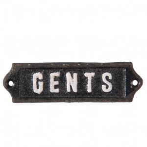 Kovová cedulka Gents - 12*1*3 cm
