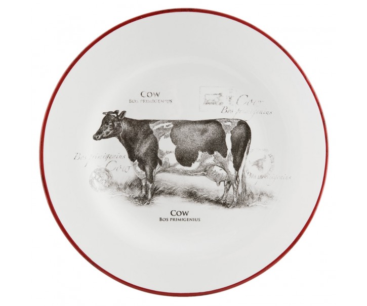 Dezertní talíř Kráva Country side animal - Ø 20 cm Clayre & Eef
