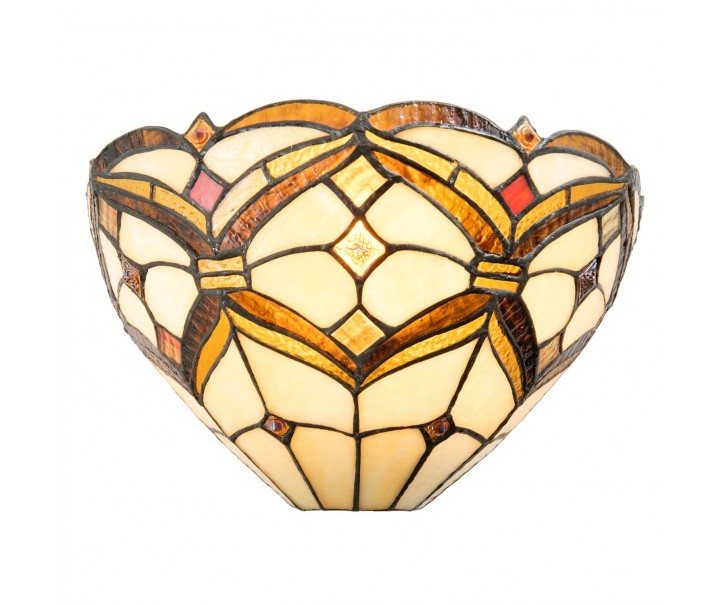 Nástěnné stínidlo Tiffany Quadre - 30*15*17 cm Clayre & Eef