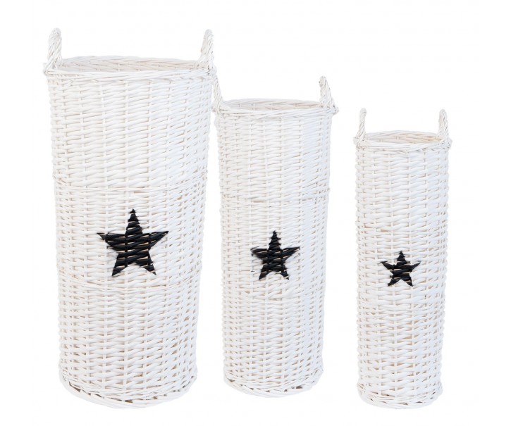 Set tří vysokých košů - Ø 32*66 cm Clayre & Eef
