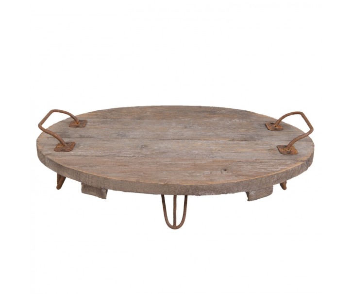 Dřevěný servírovací podnos - Ø 44*15 cm Clayre & Eef