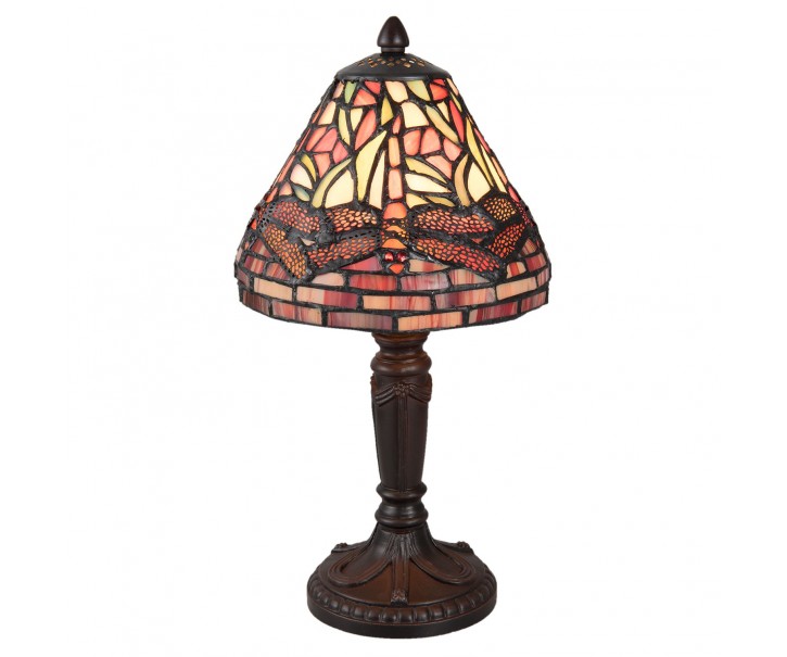 Stolní Tiffany lampa Dragonfly - Ø 18*33 cm Clayre & Eef