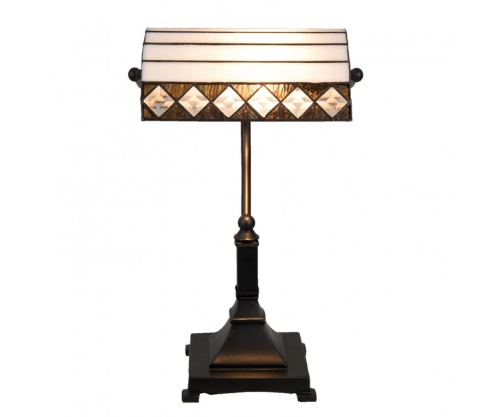 Stolní Tiffany lampa Black & White - 26*20*43 cm Clayre & Eef
