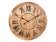 Dřevěné hodiny s kovovými číslicemi - Ø 70*5 cm