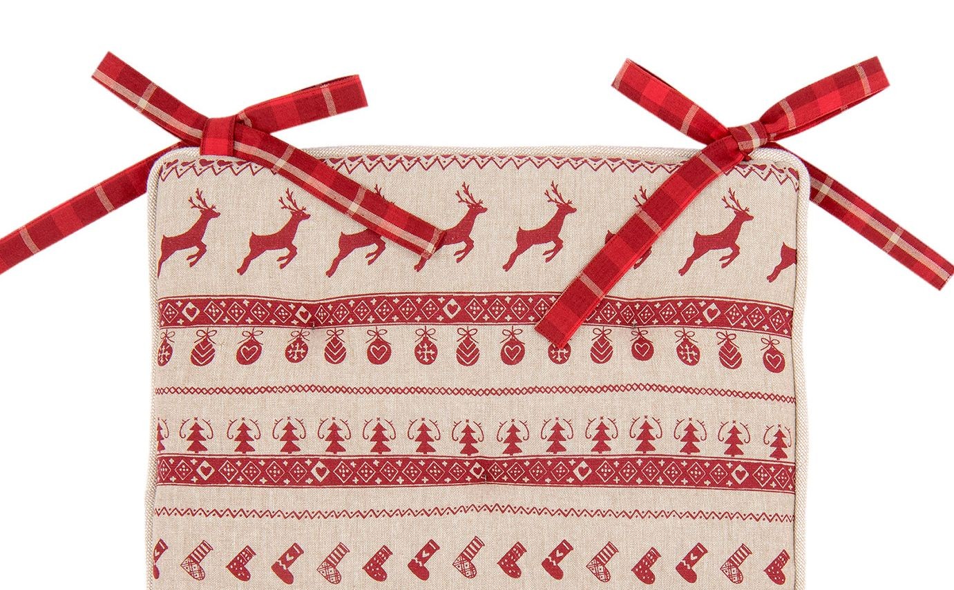 Podsedák na židli s výplní Nordic Christmas - 40*40 cm