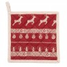 Chňapka - podložka Nordic Christmas - 20*20 cm Materiál : 100% bavlna Barva: červená Kvalitní bavlněná  chňapka s nordickým vzorem vhodně doplňuje celou kolekci Nordic Christmas. Vaření se stane radostí.