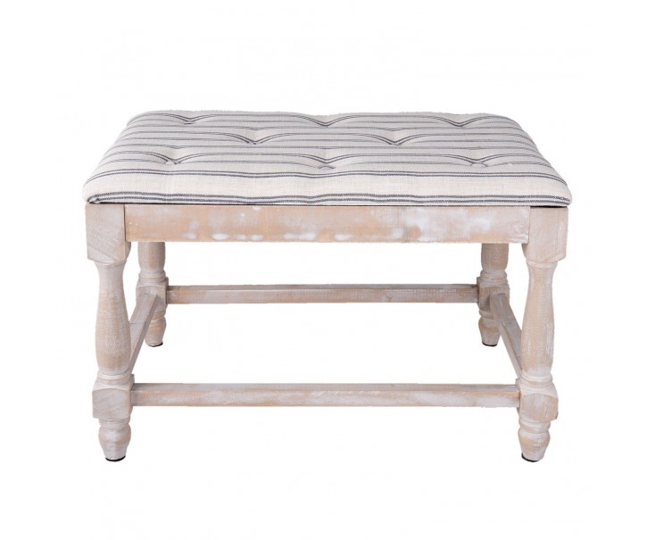 Dřevěná lavice s polstrováním  - 60*40*42 cm