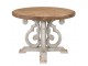 Dřevěný jídelní stůl Genevieve s patinou - Ø 120*85 cm