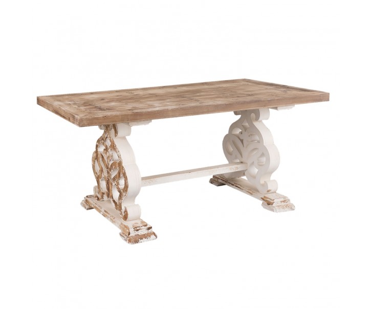 Dřevěný jídelní stůl Franciese s patinou - 180*90*82 cm