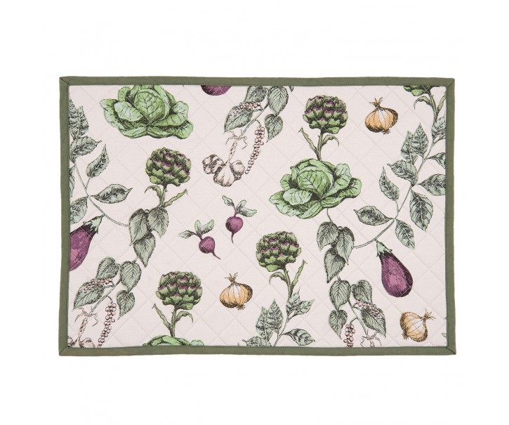 Textilní prostírání The Kitchen Garden - 48*33 cm - sada 6ks