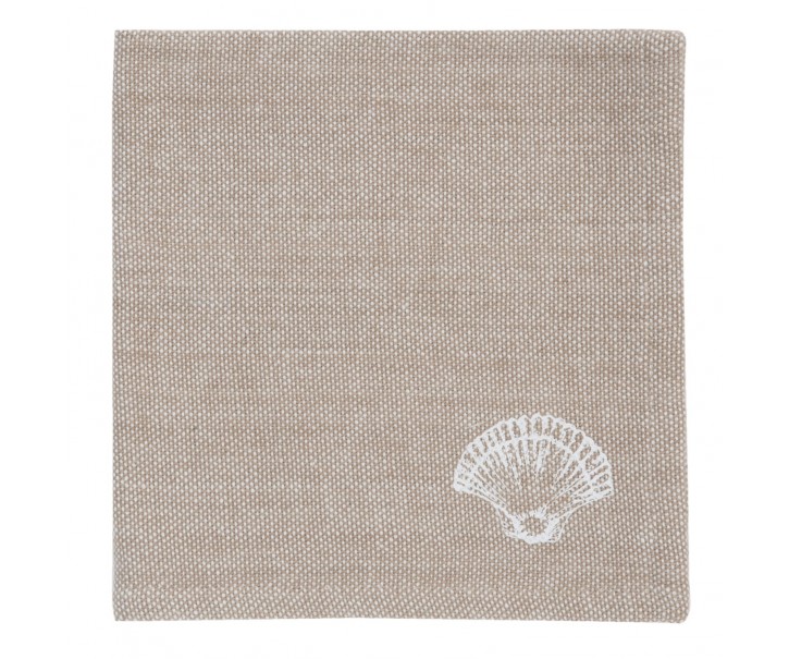 Bavlněné ubrousky Sea Shells - 40*40 cm - sada 6ks Clayre & Eef
