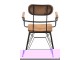 Kovová židle se dřevem BISTRO - 58* 58 * 90cm