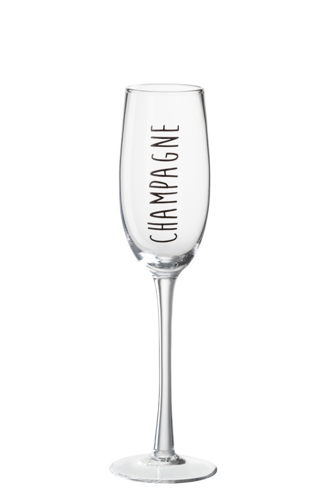 Sklenička na sekt Champagne - Ø 7*25 cm J-Line by Jolipa