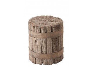 Stolička ze dřevěných špalíků - Ø 40*45cm