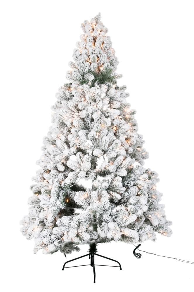 Zasněžený vánoční stromek s led světýlky Snowy - 130*130*210cm J-Line by Jolipa