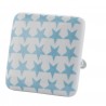 Čtvercová keramická úchytka s hvězdičkami - 3*3*5 cm