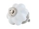 Keramická úchytka květina bílá - Ø 4 cm
