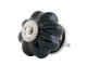 Keramická úchytka květina černá - Ø 4 cm