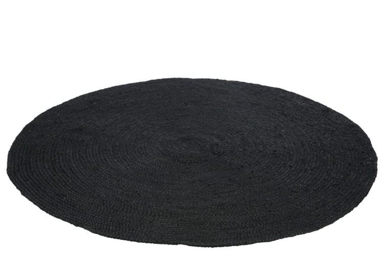 Jutový černý koberec Blackin - Ø 150 cm J-Line by Jolipa