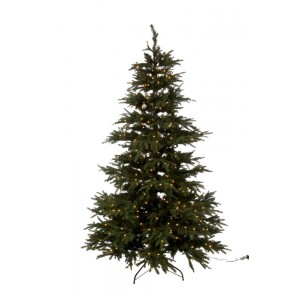 Vánoční stromek s led světýlky zelený - 225cm