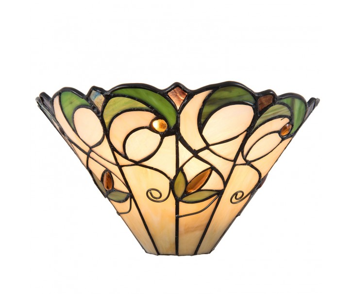 Nástěnná lampa Tiffany Happy green - 30*15*16 cm / E14 / Max. 1x40 