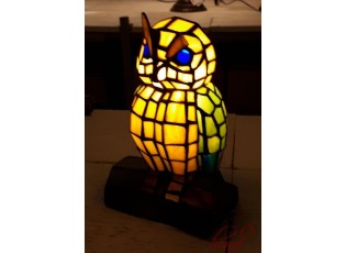 Dekorativní lampa Tiffany sova - 24*15 cm 1x E14 / Max 40W
