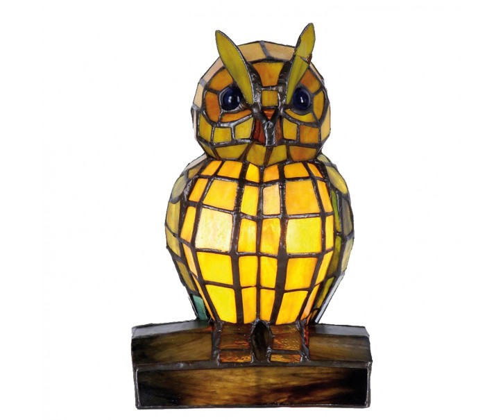 Dekorativní lampa Tiffany sova - 24*15 cm 1x E14 / Max 40W