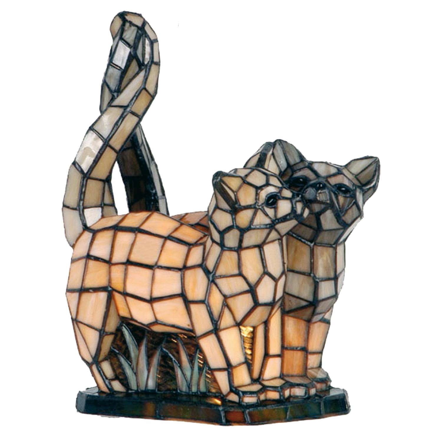 Dekorativní lampa Tiffany kočky - 36*28 cm 1x E14 / max 40w Clayre & Eef