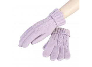Pletené rukavice lila - 8*23 cm 