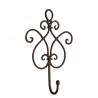 Věšák ornament hnědý - 15*5*22 cm
