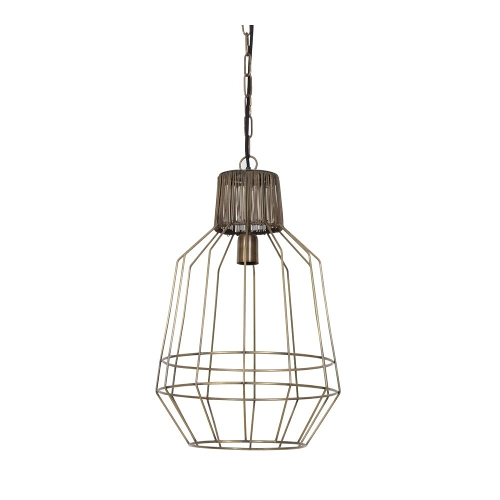 Závěsné světlo Haidey antik bronz - Ø34*55 cm