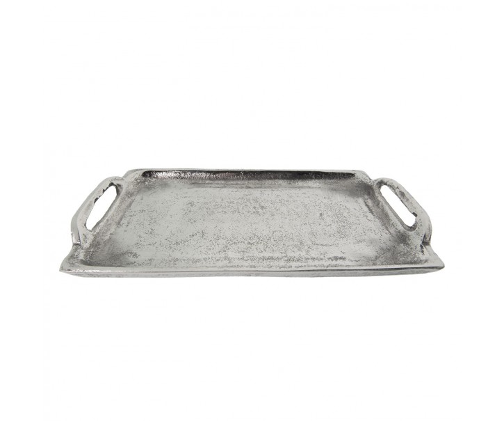 Kovový podnos antik silver- 26*14*3 cm