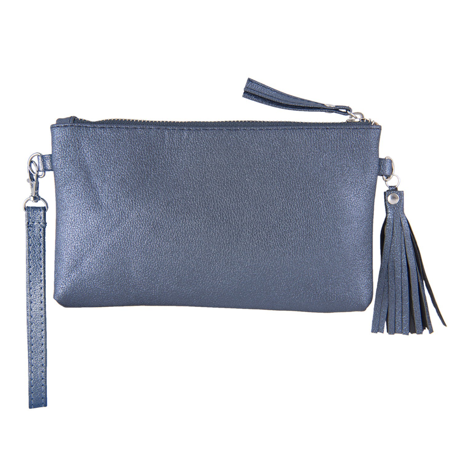 Levně Modrá kabelka Glitter Metalic - 13*33 cm JZBG0154BL
