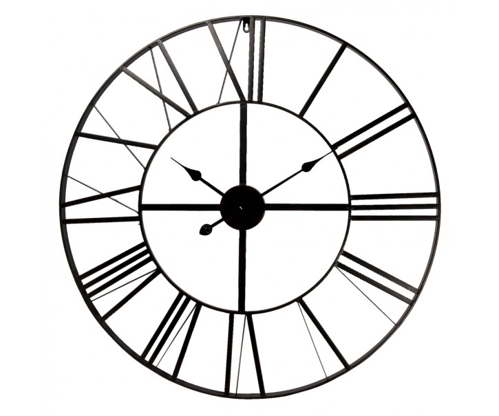 Kovové hodiny s římskými číslicemi - Ø 80*4 cm