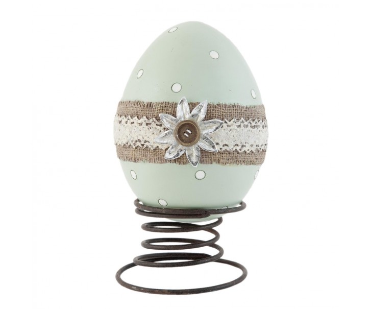 Dekorace  vajíčko na pružině  - 16*12*21 cm