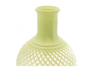 Zelená váza s patinou Agnesse - Ø 13*18 cm