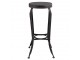 Kovová černá barová stolička s patinou - 37*37*72 cm
