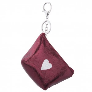 Vínová klíčenka se srdíčkem Glitter - 8*13 cm