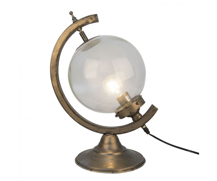 Kovová stolní lampa Bronze Gold - 36*25*49 cm E27/1 Clayre & Eef
